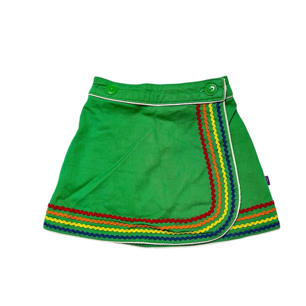 Little Bird Green Rainbow Stripe Wrap Skirt Size 12-18m